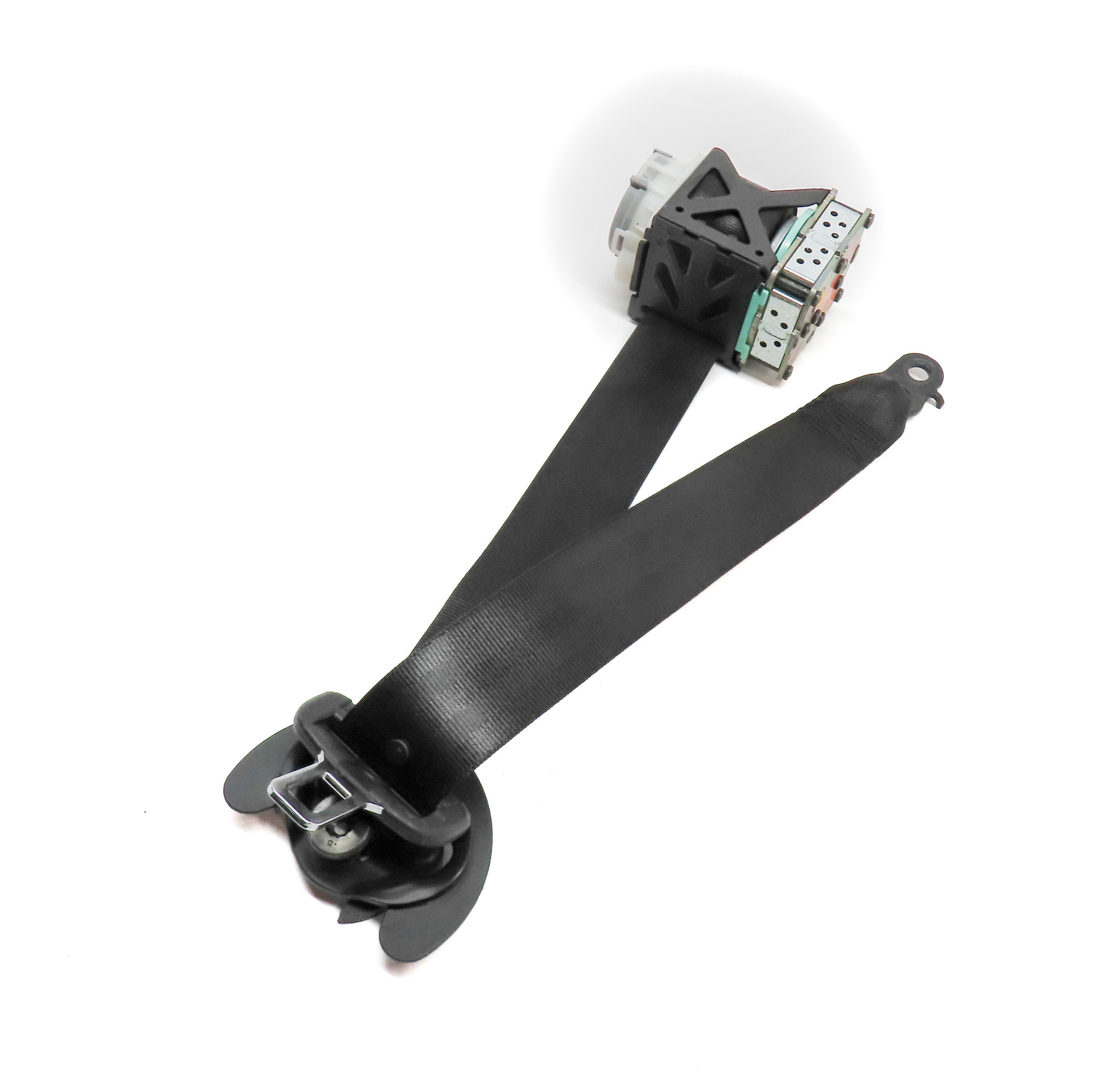 2012 PORSCHE CAYENNE (958) REAR LEFT SEAT SEATBELT BELT RETRACTOR (Black) — exact item pictured